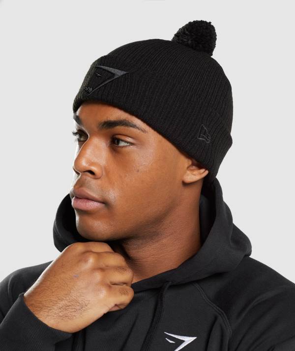 Panske Čiapky Gymshark New Era Mini Pom Čierne | GB5216743
